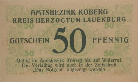 Реверс банкноты 50 fenigów (Niemcy) 1921