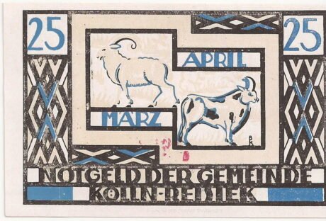 Реверс банкноты 25 fenigów (Niemcy) 1921