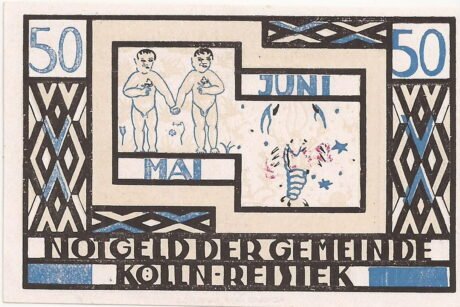 Реверс банкноты 50 fenigów (Niemcy) 1921