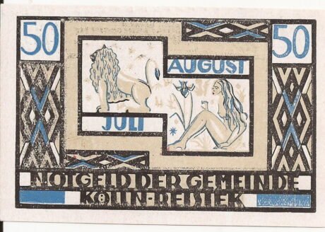 Реверс банкноты 50 fenigów (Niemcy) 1921