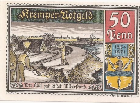 Реверс банкноты 50 fenigów (Niemcy) 1920