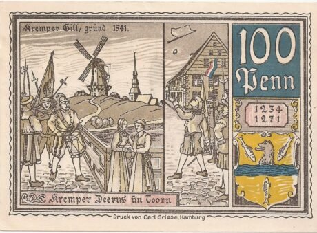 Реверс банкноты 100 fenigów (Niemcy) 1920