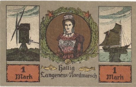 Аверс банкноты 1 marka (Niemcy) 1921