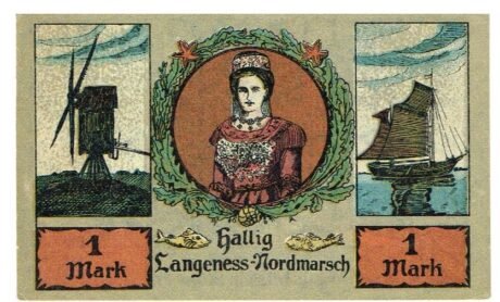 Аверс банкноты 1 marka (Niemcy) 1921