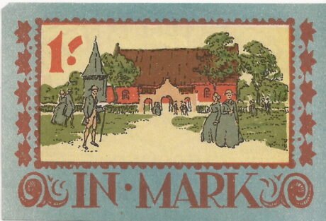 Реверс банкноты 1 marka (Niemcy) 1921