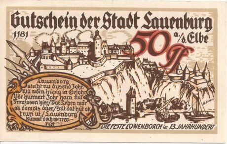 Реверс банкноты 50 fenigów (Niemcy) 1921