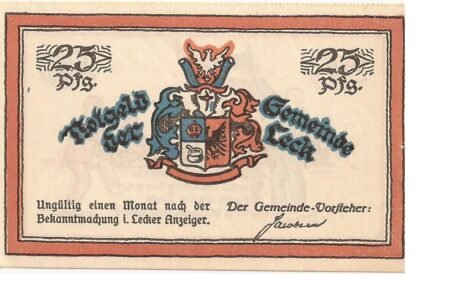 Аверс банкноты 25 fenigów (Niemcy) 1921