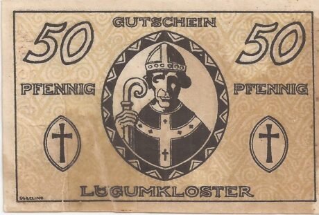 Реверс банкноты 50 fenigów (Niemcy) 1920