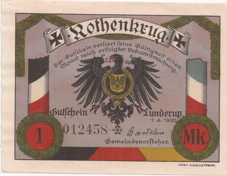 Аверс банкноты 1 marka (Niemcy) 1920
