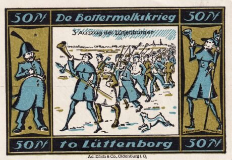 Реверс банкноты 50 пфеннигов Spar- und Leihkasse (Германия)