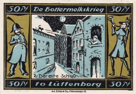 Реверс банкноты 50 пфеннигов Spar- und Leihkasse (Германия)