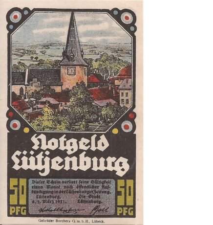 Аверс банкноты 50 fenigów (Niemcy) 1921