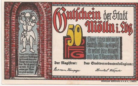 Аверс банкноты 50 fenigów (Niemcy) 1921