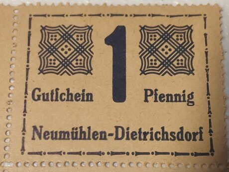 Аверс банкноты 1 fenig (Niemcy)