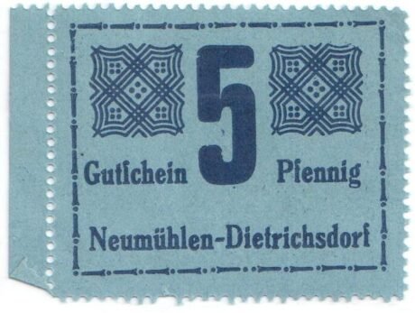 Аверс банкноты 5 пфеннигов (Германия)