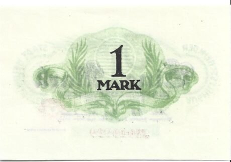 Реверс банкноты 1 marka (Niemcy) 1918