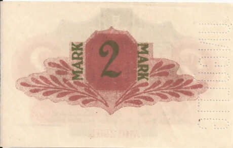 Реверс банкноты 2 marki (Niemcy) 1918