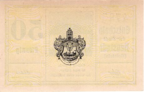 Реверс банкноты 50 fenigów (Niemcy)