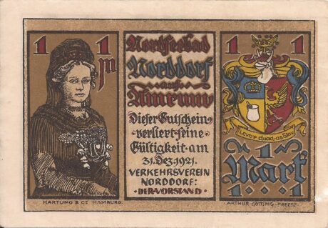 Аверс банкноты 1 znaczekVerkehrsverein (Niemcy)