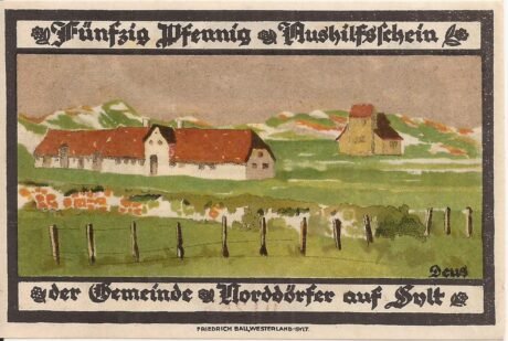 Реверс банкноты 50 fenigów (Niemcy) 1921