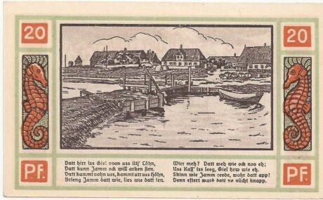 Реверс банкноты 20 fenigów (Niemcy) 1921