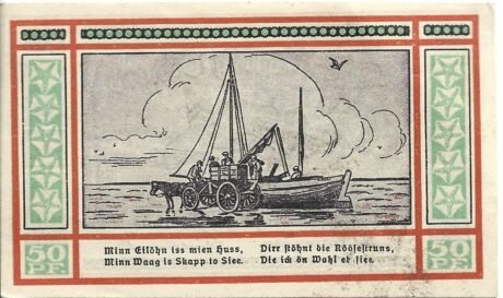 Реверс банкноты 50 fenigów (Niemcy) 1921