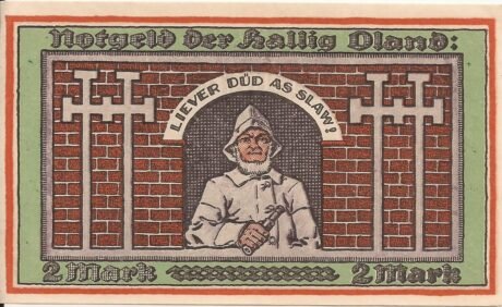 Реверс банкноты 2 marki (Niemcy) 1921