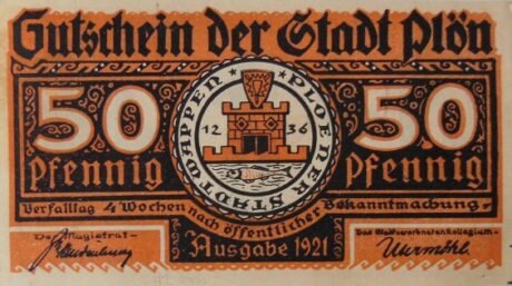 Аверс банкноты 50 fenigów (Niemcy) 1921