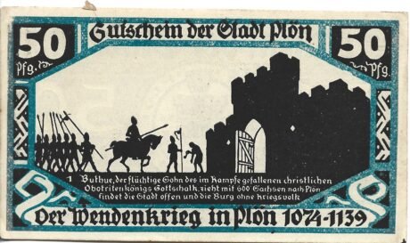 Реверс банкноты 50 fenigów (Niemcy) 1921