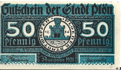 Аверс банкноты 50 fenigów (Niemcy) 1921