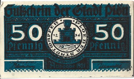 Аверс банкноты 50 fenigów (Niemcy) 1921