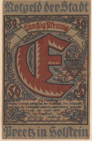 Аверс банкноты 50 fenigów (Niemcy) 1921