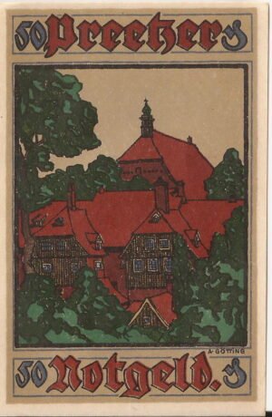 Реверс банкноты 50 fenigów (Niemcy) 1921