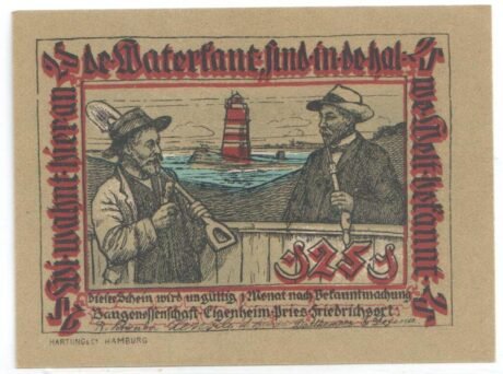 Аверс банкноты 25 fenigów Baugenossenschaft-Eigenheim (Niemcy) 1922