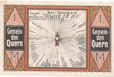 Реверс банкноты 1 marka (Niemcy) 1921