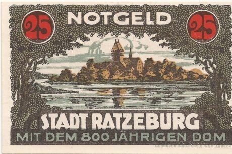 Реверс банкноты 25 fenigów (Niemcy) 1921