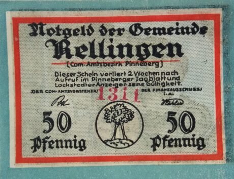 Аверс банкноты 50 fenigów (Niemcy)