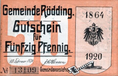 Аверс банкноты 50 fenigów (Niemcy) 1920