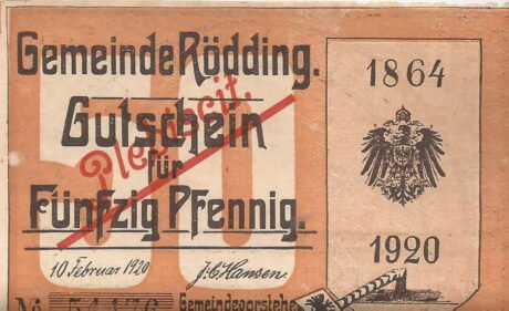 Аверс банкноты 50 fenigów (Niemcy) 1920