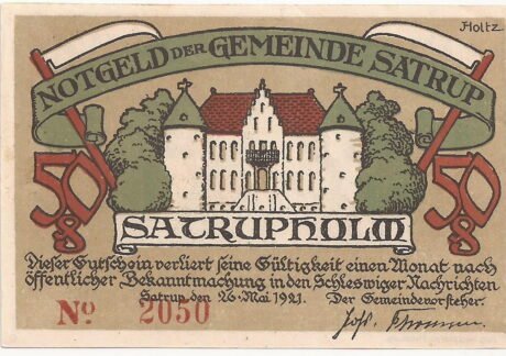 Аверс банкноты 50 fenigów (Niemcy) 1921