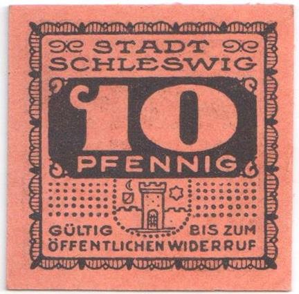 Аверс банкноты 10 fenigów (Niemcy) 1920