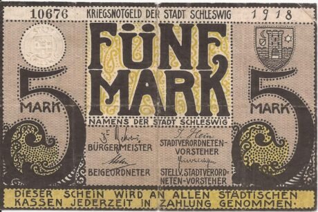 Аверс банкноты 5 marek (Niemcy) 1918