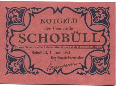 Аверс банкноты 25 fenigów (Niemcy) 1921