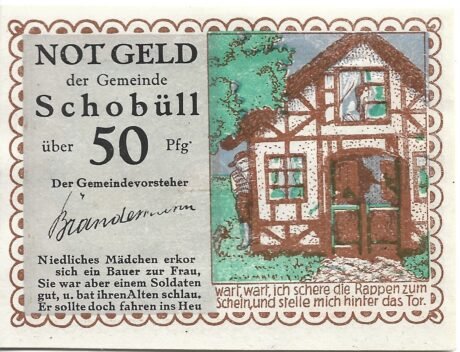 Аверс банкноты 50 пфеннигов (Германия)