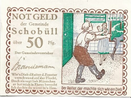 Аверс банкноты 50 пфеннигов (Германия)