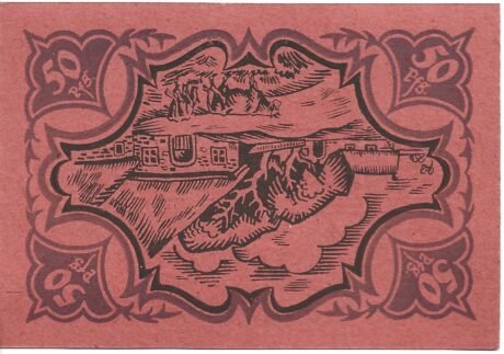 Реверс банкноты 50 fenigów (Niemcy) 1921