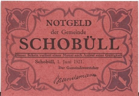 Аверс банкноты 1 marka (Niemcy) 1921