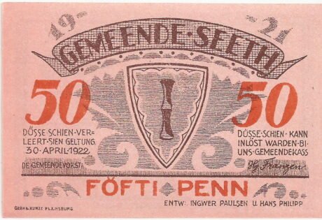 Аверс банкноты 50 fenigów (Niemcy)