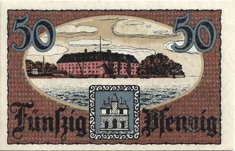 Реверс банкноты 50 fenigów (Niemcy) 1919