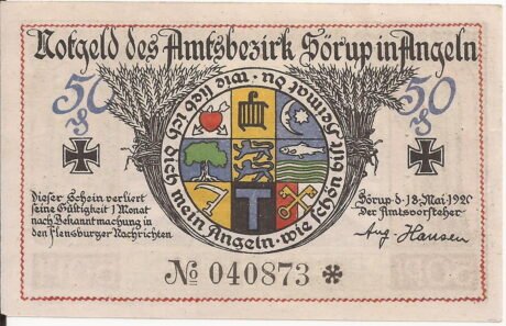 Аверс банкноты 50 пфеннигов (Германия) 1920 года